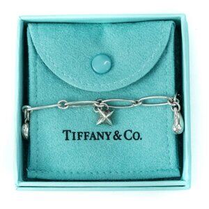 Tiffany & Co Elsa Peretti 5 charm link bracelet